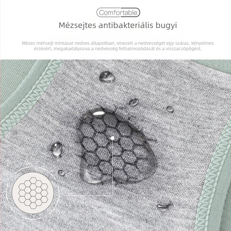 Magas derékú pamut grafén női alsónemű, antibakteriális, légáteresztő, testformázó, has szorító, plusz méret