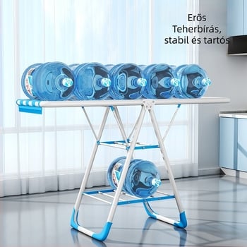 Padlóra álló, összecsukható ruhaszárító, szárny alakú, vasból