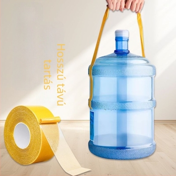 Textil alapú kettős oldalú ragasztószalag erős tapadással és csúszásmentes alátéttel, padlóhoz és tapétához; rögzítés ragasztással