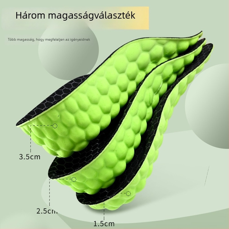 Grafén masszázs emelő talpbetét – PU, Modell 2308 hétpont grafén, sarok párna, uniszex