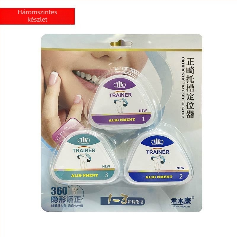 Junlaikang 201 új láthatatlan fogszabályzó felnőtteknek, retainer, éjszakai kopás elleni fogkefe