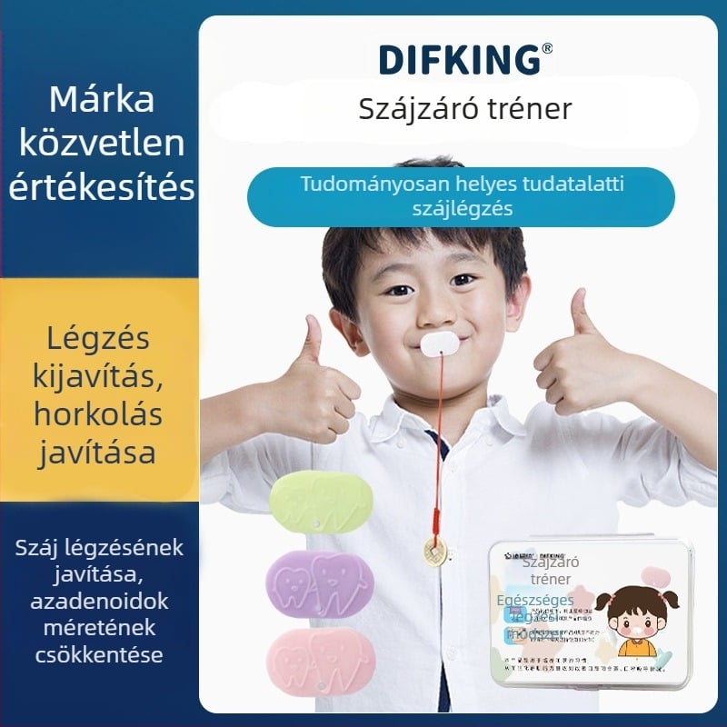 Ajakizmok edzője a szájüregen át történő légzés korrekciójához – Horkolás elleni készülék, felnőtt kiadás, PP anyag, testreszabás nélkül, adenoid hipertrófia kontextusban