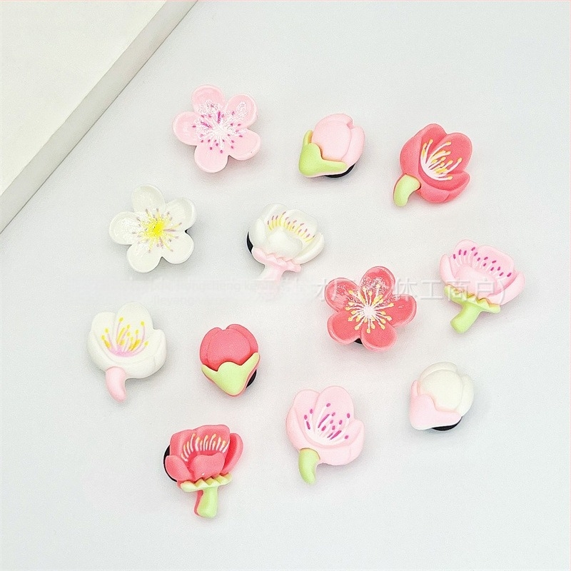 Crocs virág dísz, levehető sakura virág dekoráció, Modell No. 11, minden évszakban alkalmas