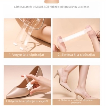 Áttetsző, láthatatlan női magassarkú cipőfűzők anti-slip pántokkal a cipő rögzítéséhez — Termékkód: Cx-yunqie — Szezoni: egész évben