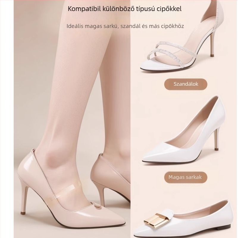 Áttetsző, láthatatlan női magassarkú cipőfűzők anti-slip pántokkal a cipő rögzítéséhez — Termékkód: Cx-yunqie — Szezoni: egész évben