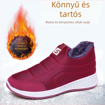 Női pamut cipő otthonra (Őszi, felső rész: textile, belső: mesterséges rövid plüss, talp: műanyag, sarok: alacsony 1-3 cm)