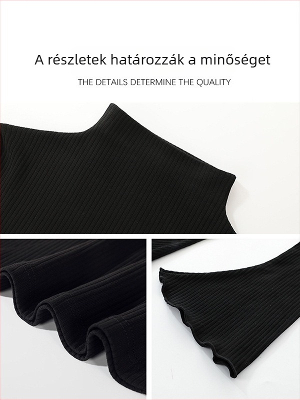 A-vonalú ruha kerek nyakkal, hosszú ujjú, viszkóz–elasztán szövet, őszi 2025.