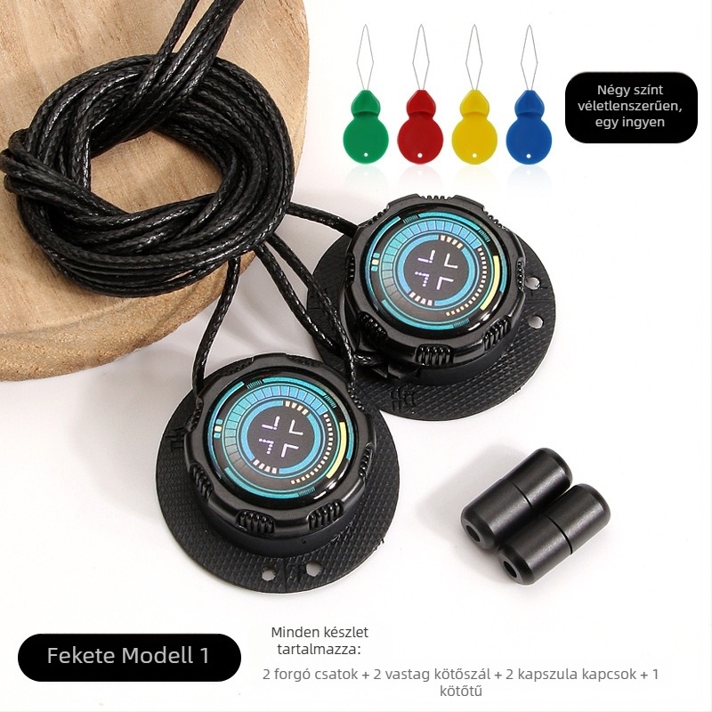 Kötés nélküli forgó cipőfűzők, gombos rögzítővel, modell Xd351, sneaker- és mindennapi lábbelikhez, egész éves használatra