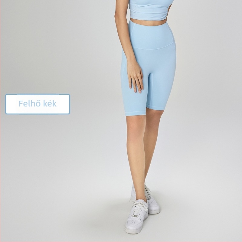 Magas derekú Capri jóga nadrág, fenéket emelő, könnyű, nedvességelvezető nylon anyagból, nőknek