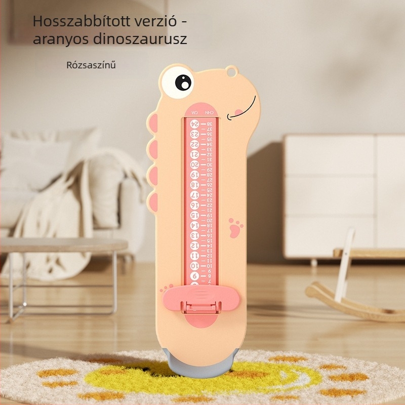 Baba- és gyerekek lábfej hosszának mérőeszköze, ABS műanyagból, modell 125-2, 24 cm hosszú, alkalmas sportcipőkre, bakancsokra és szandálokra