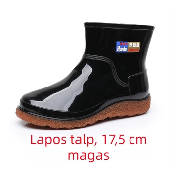 Férfi esőcsizmák, gumiból, vízálló, alacsony szárú, csúszásmentes talppal