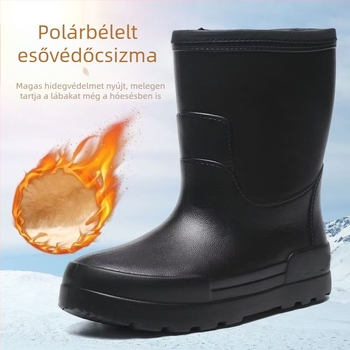 Férfi EVA esőcsizmák, belső műszőrme, magas szárú, EVA talp
