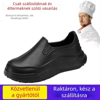 Szakács munkacipő, slip-on, uniszex, vízálló, olajálló, csúszásmentes, könnyű, EVA konstrukció