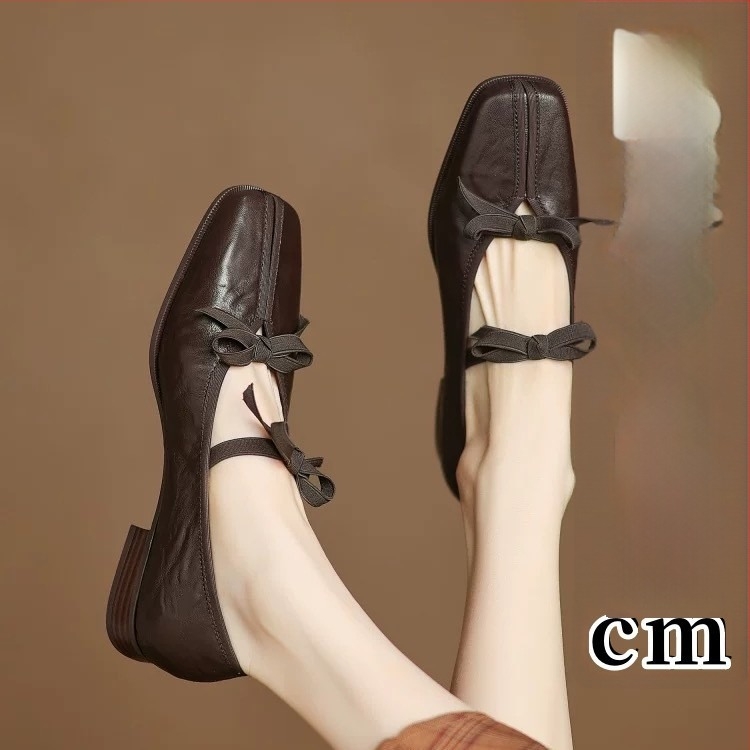 Női Mary Jane cipő rejtett 3 cm-es emeléssel, négyszögletes orr, felsőrész: szuper rost, vastag sarka 6–8 cm