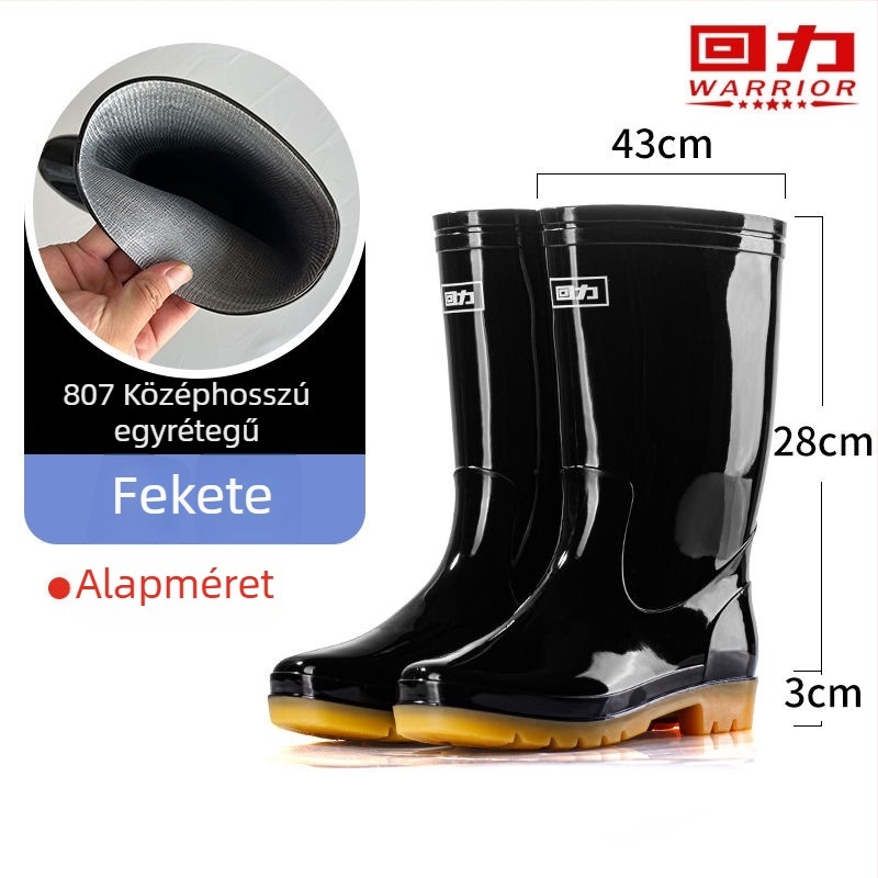 Magas szárú PVC esőcsizmák csúszásmentes talppal