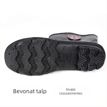 Férfi esőcsizmák PVC burkolattal, csúszásmentes és kopásálló, alacsony cső, hálós bélés