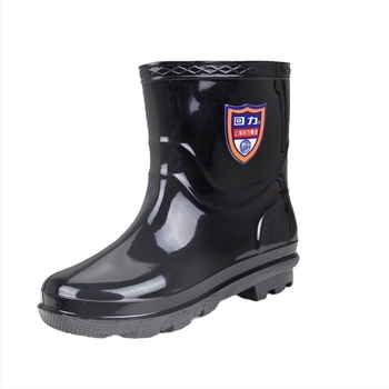 Férfi esőcsizmák PVC burkolattal, csúszásmentes és kopásálló, alacsony cső, hálós bélés