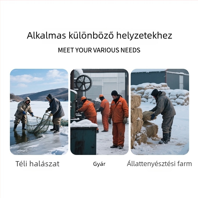 Téli magasított esőcsizma EVA felsőrész, TPU talp, csúszásmentes, pamut bélés