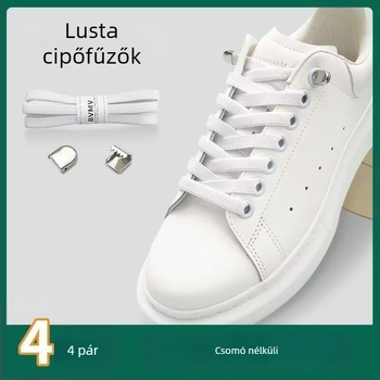 Rugalmas, kötés nélküli cipőfűző kapoccsal vászoncipőkhöz – tavaszra