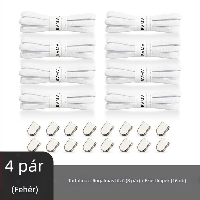 Rugalmas, kötés nélküli cipőfűző kapoccsal vászoncipőkhöz – tavaszra