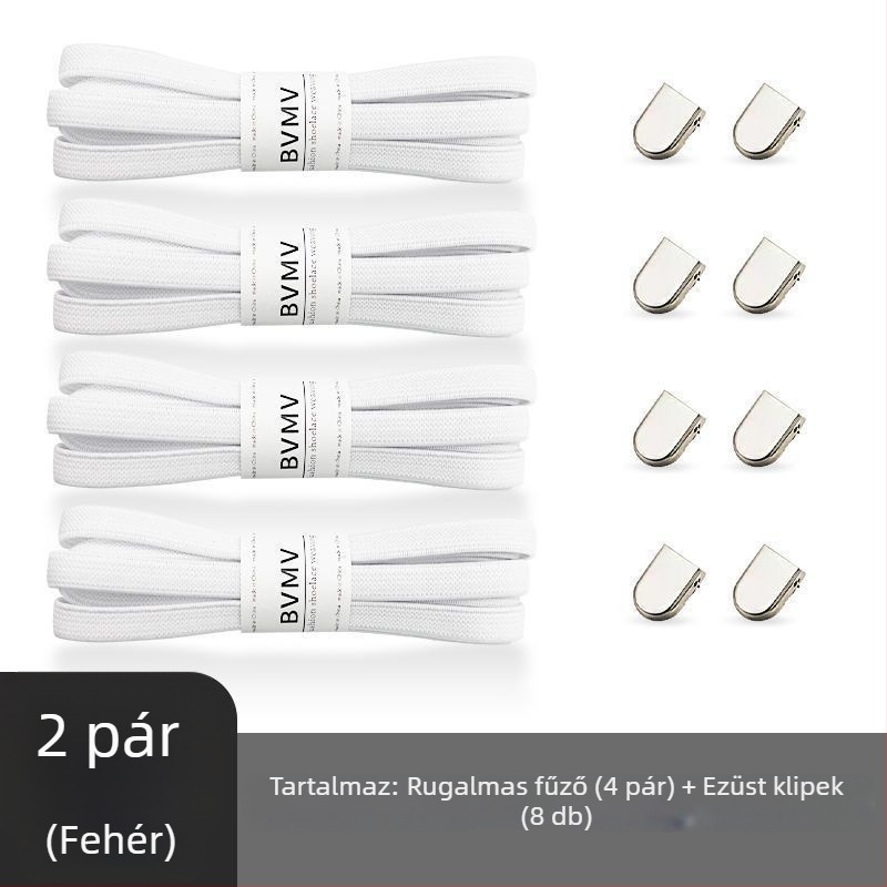 Rugalmas, kötés nélküli cipőfűző kapoccsal vászoncipőkhöz – tavaszra