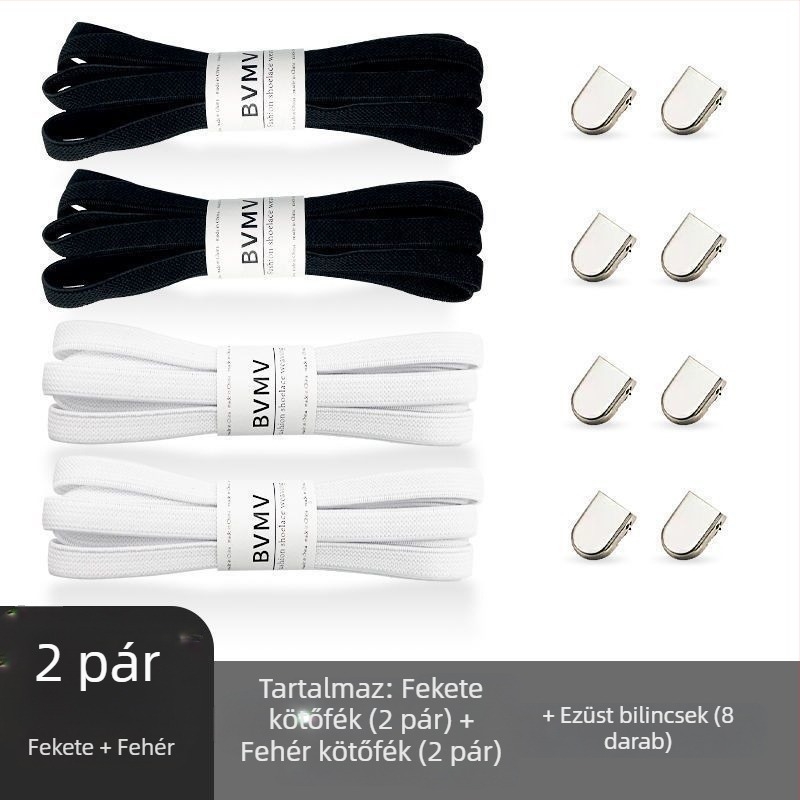 Rugalmas, kötés nélküli cipőfűző kapoccsal vászoncipőkhöz – tavaszra