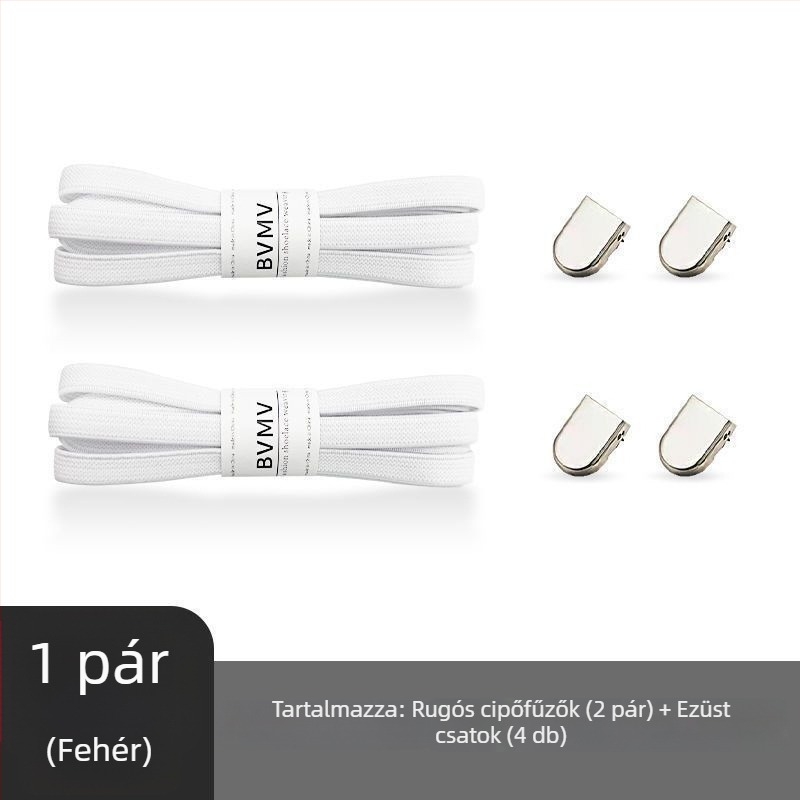 Rugalmas, kötés nélküli cipőfűző kapoccsal vászoncipőkhöz – tavaszra