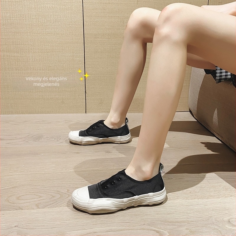 Női casual satin lapos cipő kerek orral, mikroszálas felsőrész, gumi talp, 1–3 cm alacsony sarok