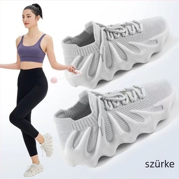 Női edzőcipő – beltéri fitnesz, légáteresztő hálós felsőrész, EVA talpbetét, injektált talp, magas felsőrész 3–7 cm
