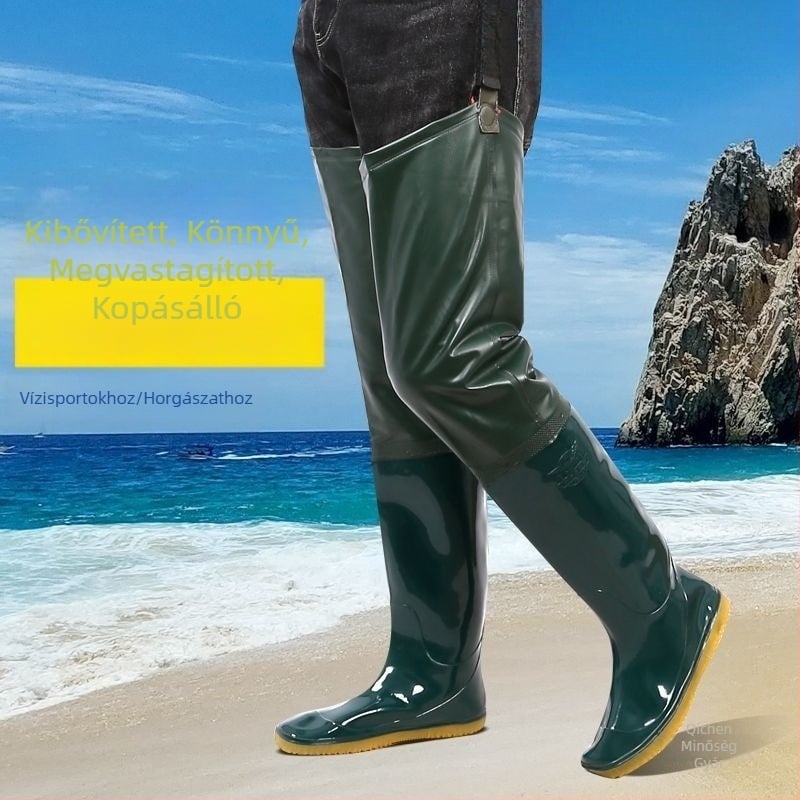 Uniszex műanyag esőcsizma térdig érő, mezőgazdasági területek és átkelés vízben, magas cső, 2024 nyár