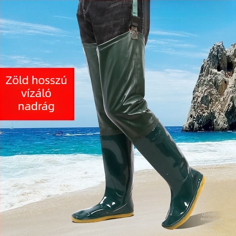 Uniszex műanyag esőcsizma térdig érő, mezőgazdasági területek és átkelés vízben, magas cső, 2024 nyár