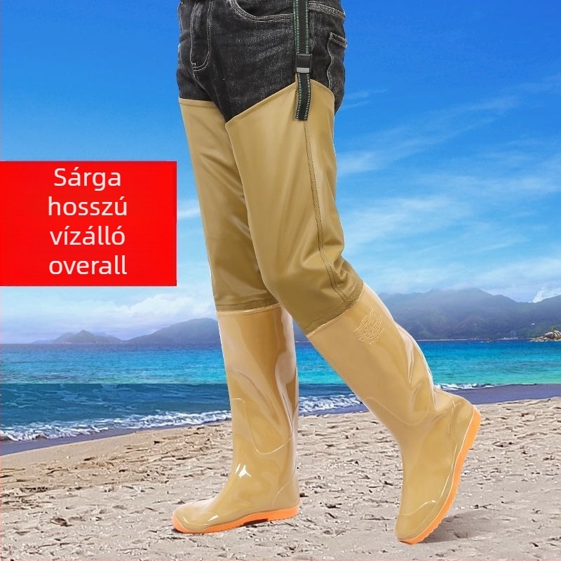 Uniszex műanyag esőcsizma térdig érő, mezőgazdasági területek és átkelés vízben, magas cső, 2024 nyár