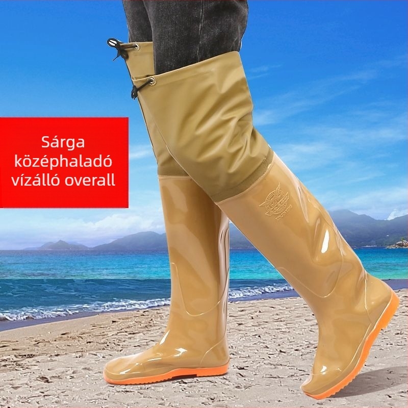 Uniszex műanyag esőcsizma térdig érő, mezőgazdasági területek és átkelés vízben, magas cső, 2024 nyár