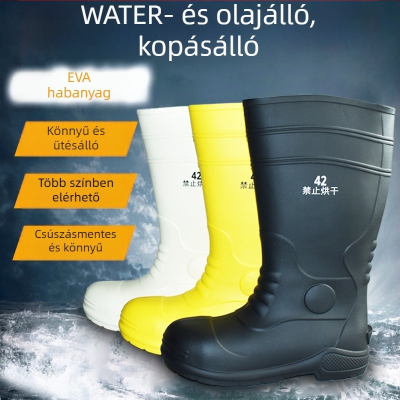 EVA habos esőcsizma, magas szárú, vízálló, csúszásmentes, uniszex