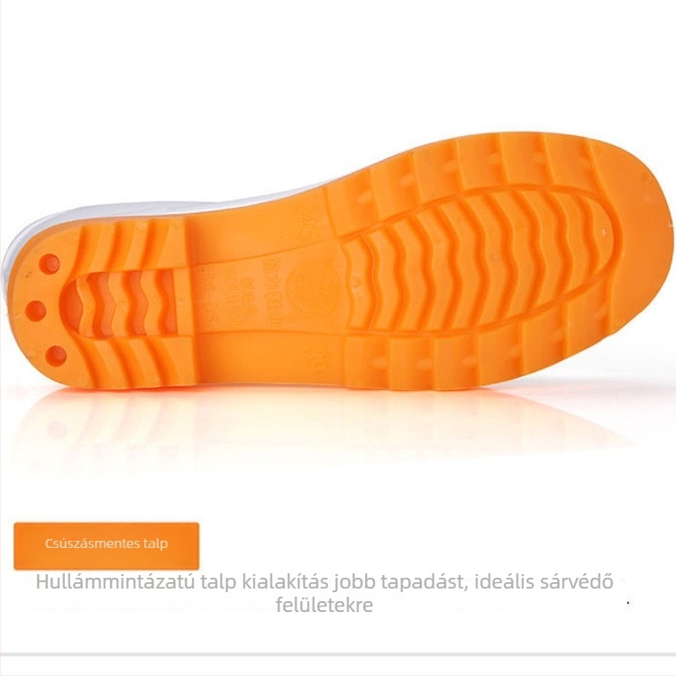 Warrior esőcsizmák - Magas szár, csúszásmentes talp, Műanyag felső és talp, Műanyag bélés, Textil talpbetét