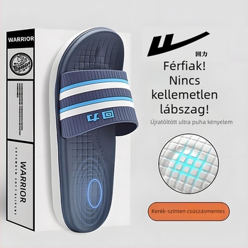 Férfi papucs PVC felsőrésszel, EVA talppal, csúszásmentes, vastag talp, mindennapi használatra