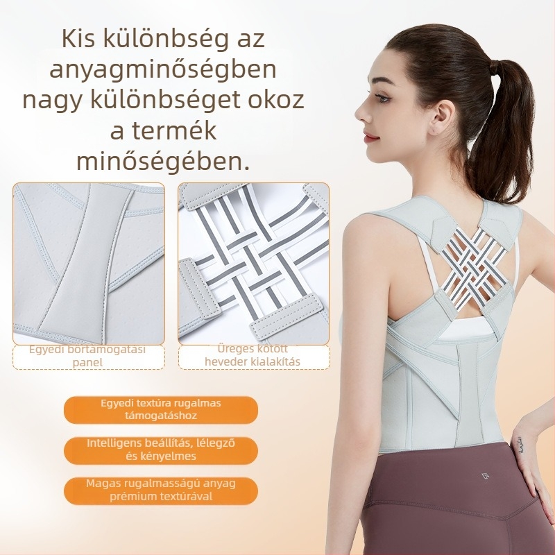 Pulan's 3X-H Hát tartásjavító öv vállnyitással és deréktámasz-támogatással – vékony kivitel, FDA tanúsítvány