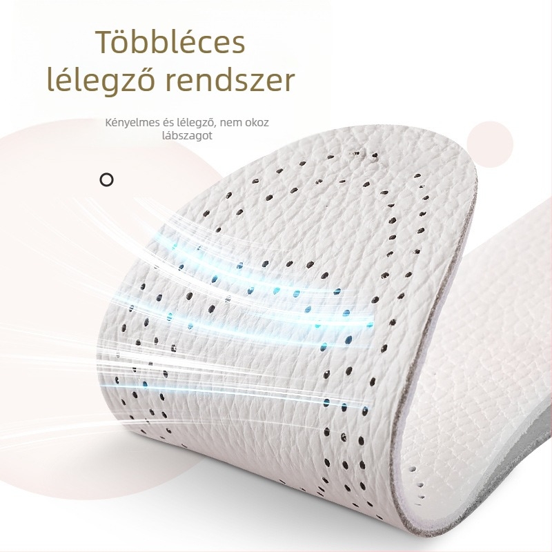 Bőr belső talp cipőkhöz – teljes talp, megnövelt magasság, teljes belső talp, uniszex, Modell 004