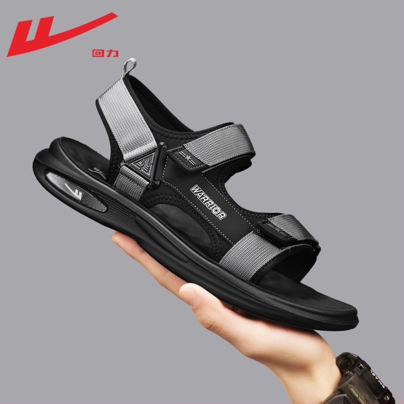 Szandál len felsőrésszel, PVC talppal, sportos nyitott orrú dizájn, Velcro zárás