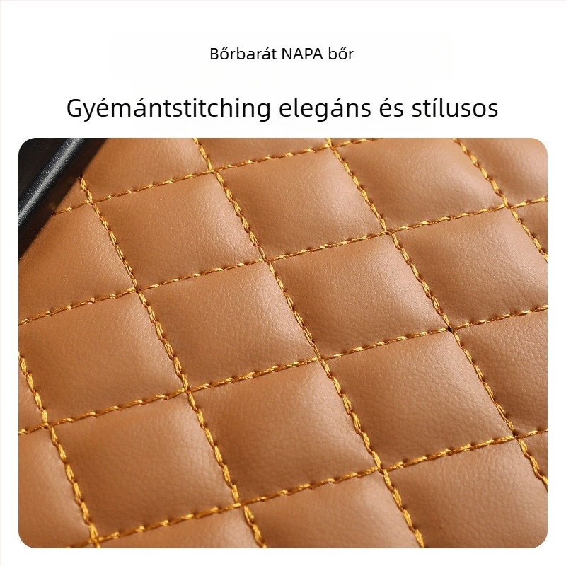 Univerzális autó karfa emelő párna tárolórekesszel és zsebkendő tartóval – Bőr, Fast too