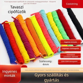 Kulogin kerek poliészter cipőfűzők elasztikus nyújtási képességgel – sportcipőkhöz, bakancsokhoz, mindennapi és munkacipőkhöz; Modell: 26 Sorozat