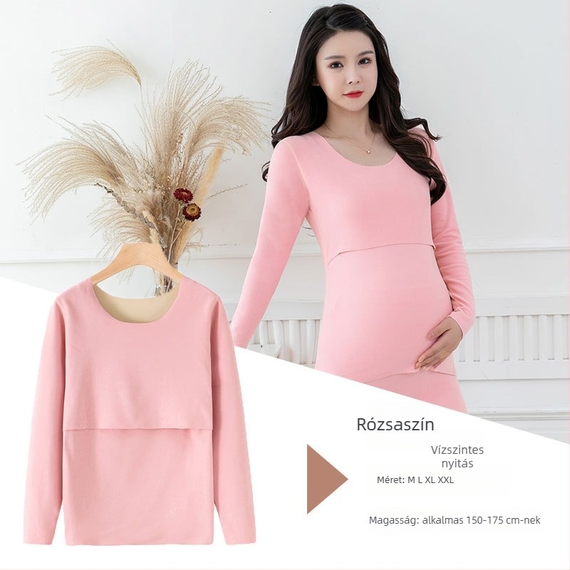 Anyasági etető felső hosszú ujjú, kötött anyagú 70% acetát rost, téli 2024 kollekció