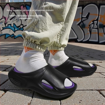 Férfiaknak szóló EVA vastag talpú papucs, slip-on, sportos stílus, csúszásmentes