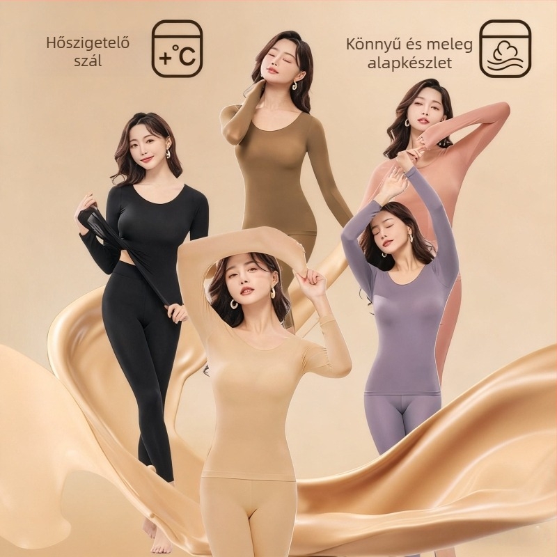 Nylon alapréteg készlet, varrat nélküli, ultra vékony, dupla réteg, melegen tart