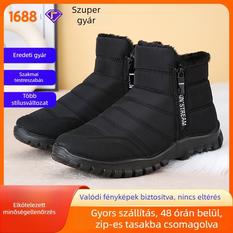 Soni téli férfi papucs – textil felsőrész, PU talp