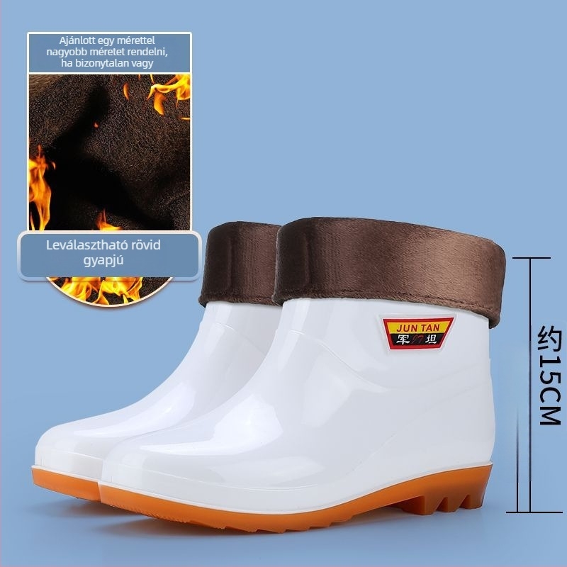 Felnőtt esőcsizmák - olaj- és sav-bázis-ellenállóak, csúszásmentesek, magas cső PVC-ből, gumitalppal, belső műszőrszövet
