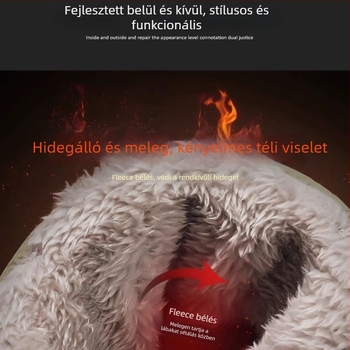 Férfi téli pamut papucs vastagított szigeteléssel és PVC talppal