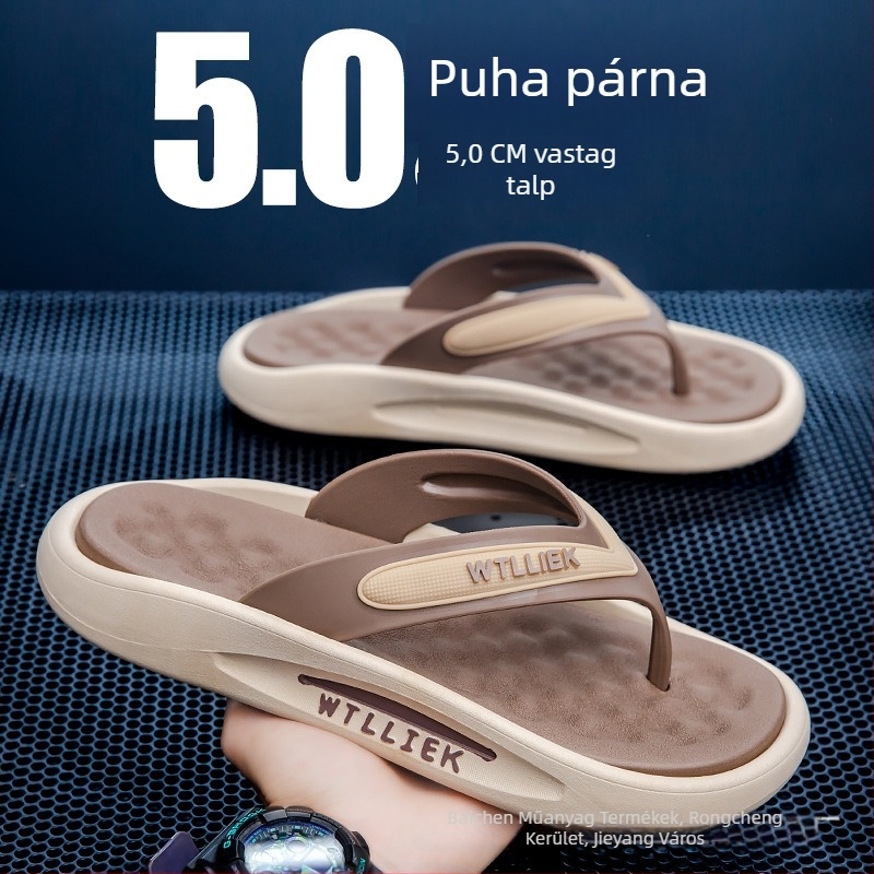 Férfi strandpapucs – laza stílus, felső PVC, talp PVC, korosztály 18–40
