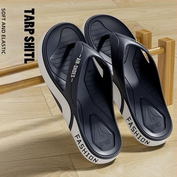 Férfi PVC flip-flop papucs, nyitott lábujjakkal, injektált talppal, nyár 2025