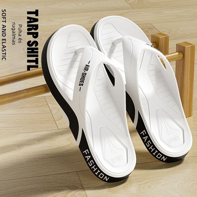 Férfi PVC flip-flop papucs, nyitott lábujjakkal, injektált talppal, nyár 2025